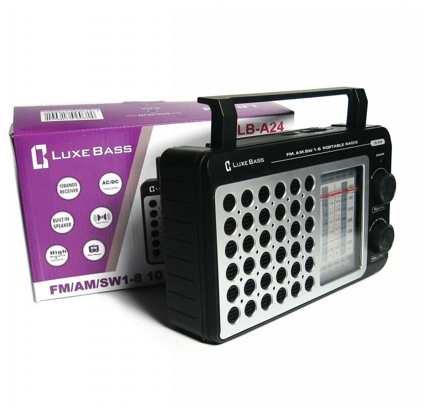 Радиоприемник Luxe Bass LB-A24 Радио FM SW1-8 AM / Прихвати с собой в поход путешествие баню пикник / Отличный подарок