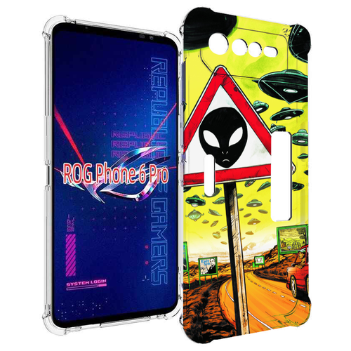 Чехол MyPads дорога к инопланетянам для Asus ROG Phone 6 Pro задняя-панель-накладка-бампер