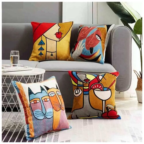 Zaberite Набор чехлов для подушек Пикассо 4 шт 1600₽