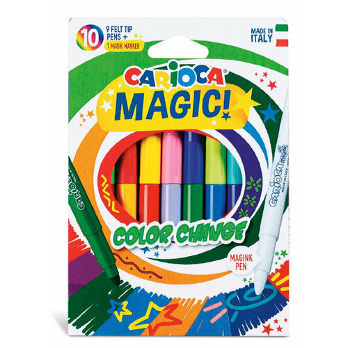 Фломастеры Carioca Magic 42737 9цв. +1волшеб.