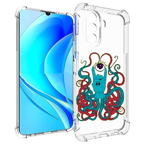 Чехол MyPads осьминог-рука абстракция для Huawei Nova Y70 / Nova Y70 Plus (MGA-LX9N) / Huawei Enjoy 50 задняя-панель-накладка-бампер чехол mypads фиолетовый осьминог для huawei nova y70 nova y70 plus mga lx9n huawei enjoy 50 задняя панель накладка бампер