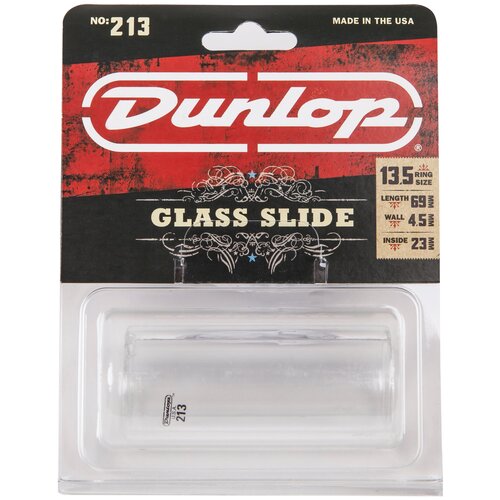 Слайд Dunlop 213 Tempered Glass Heavy Large слайд для гитар dunlop c213 moonshine glass large heavy wa ll rs 13