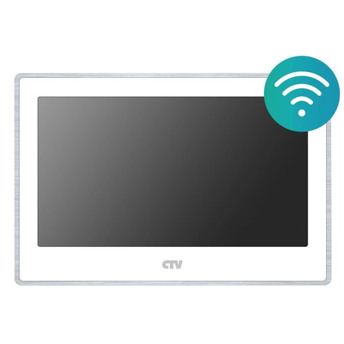 CTV-M5702 Монитор видеодомофона с Wi-Fi (белый) ctv m5702 белый и ctv d4005 серебро комплект многофункционального домофона hd wi fi 7