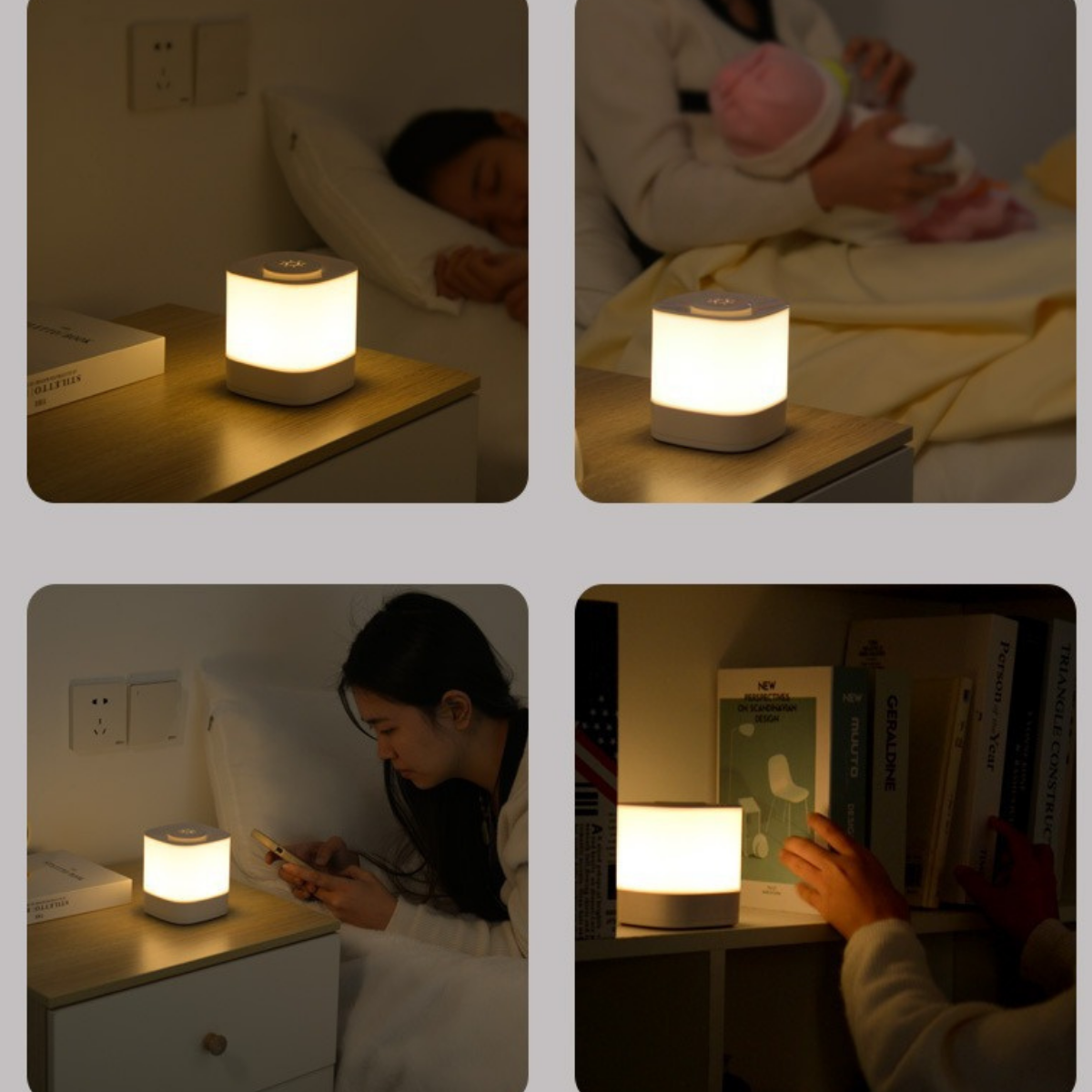 Прикроватная лампа ночник, беспроводной ночник, сенсорный светильник - фотография № 8
