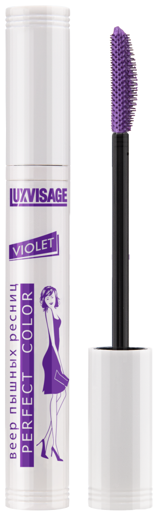 Тушь для ресниц LUXVISAGE PERFECT COLOR VIOLET тон фиолетовый