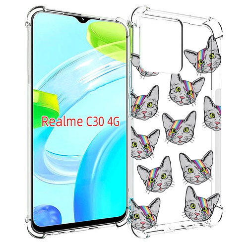 Чехол MyPads кот-с-молнией-на-лбу для Realme C30 4G / Narzo 50i Prime задняя-панель-накладка-бампер чехол mypads кот в очках с желтой оправой для realme c30 4g narzo 50i prime задняя панель накладка бампер