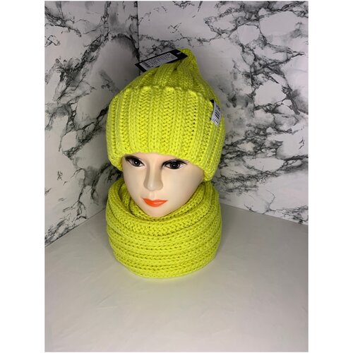 фото Комплект женский зимний шапка и снуд ysg