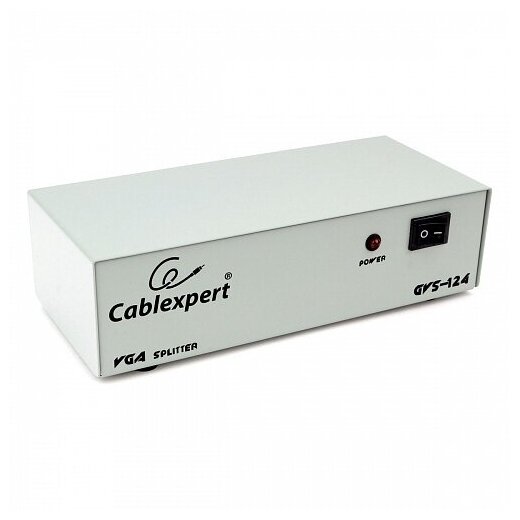 Разветвитель VGA Cablexpert GVS124, HD15F/4x15F, 1 компьютер-4 монитора, каскадируемый, серый