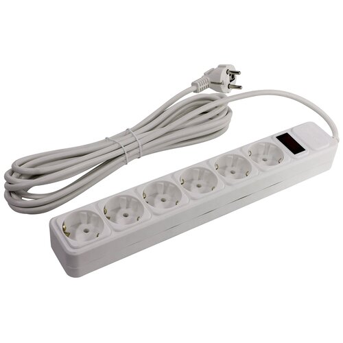 Сетевой фильтр 5bites 6 Sockets 5m White SP6W-150