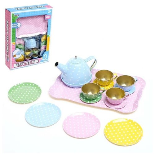 Набор игрушечной посуды КНР металлической, Чаепитие, 14 предметов (OBL1250557)