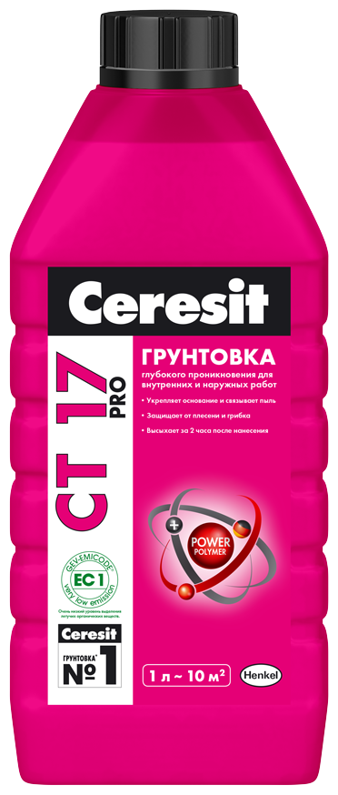 Грунтовка глубокого проникновения Ceresit CT 17 PRO 1л