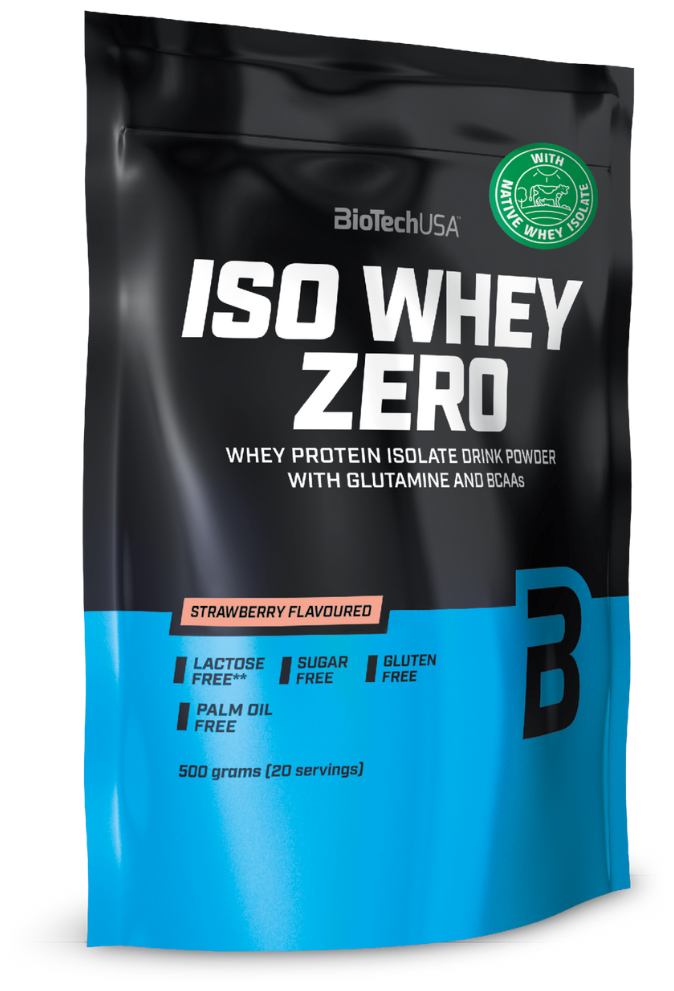 Протеин BioTechUSA Iso Whey Zero, 500 гр, клубника