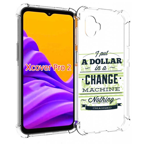Чехол MyPads доллар надпись для Samsung Galaxy Xcover Pro 2 задняя-панель-накладка-бампер