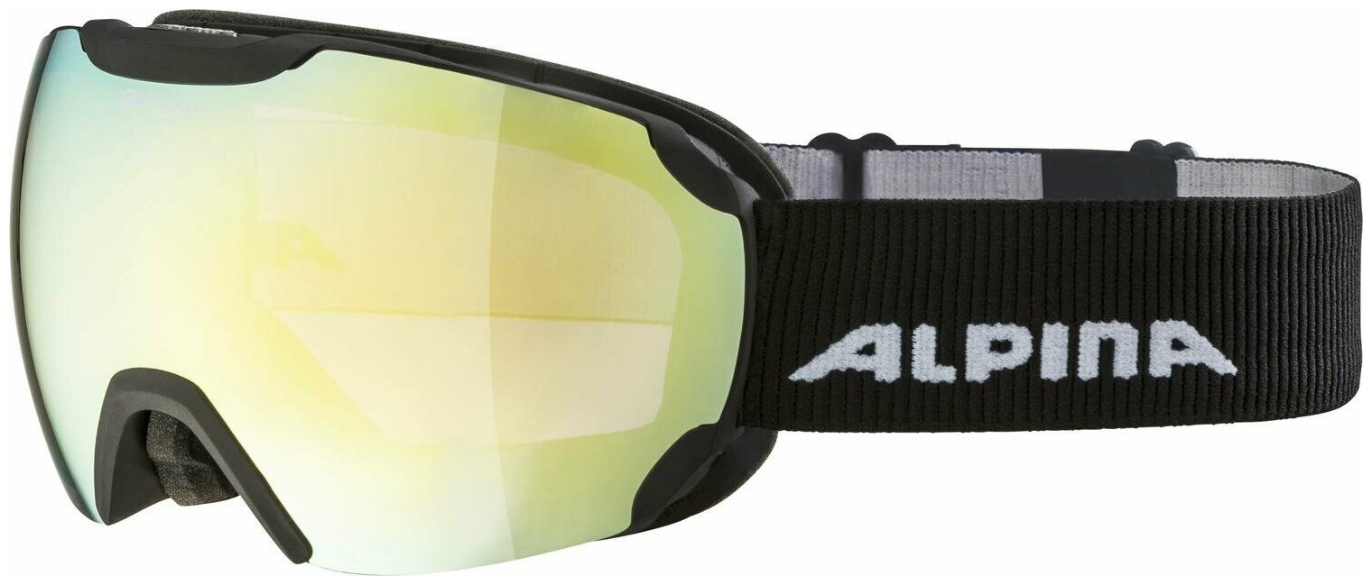 Очки горнолыжные Alpina Pheos QMM S2 (L50), цвет: черный, золотой