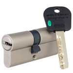 Механизм цилиндровый Mul-T-Lock Integrator BSE (33x38) кл/кл Никель - изображение