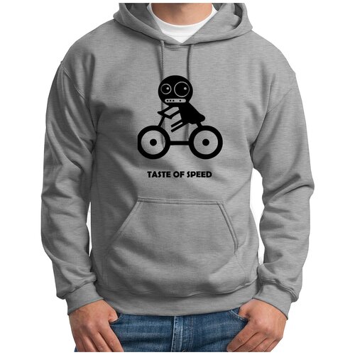 фото Толстовка худи серые coolpodarok р-р 54 taste of speed