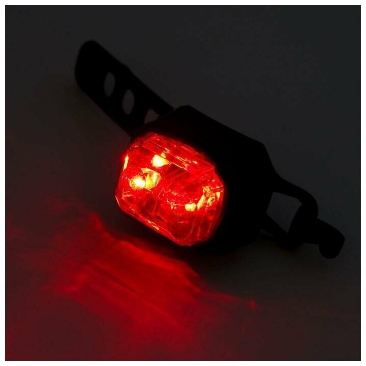 фото Фонарь велосипедный , водонепроницаемый , CR2032 , 4 х 11 см