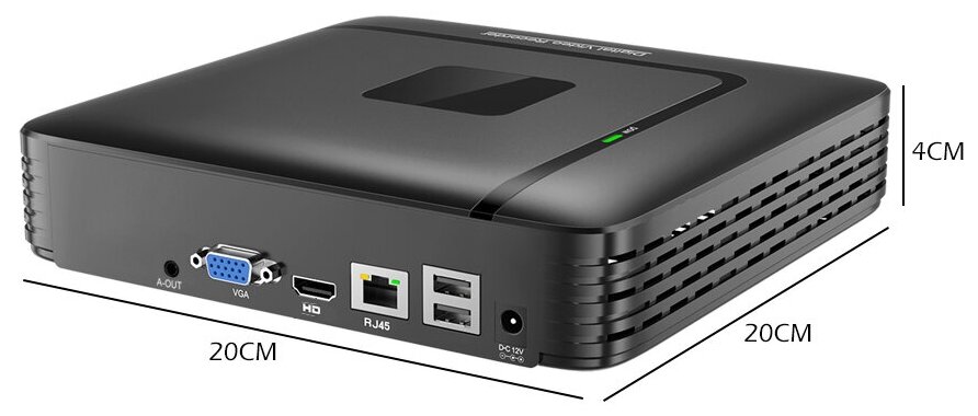 IP Видеорегистратор H.265 Max 4K / 8 каналов IP камер Digital Video Recorder / NVR - фотография № 2