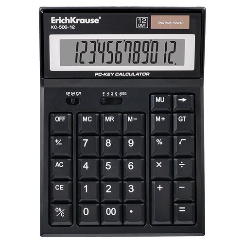 Калькулятор настольный 12-разрядов ErichKrause KC-500-12, чёрный