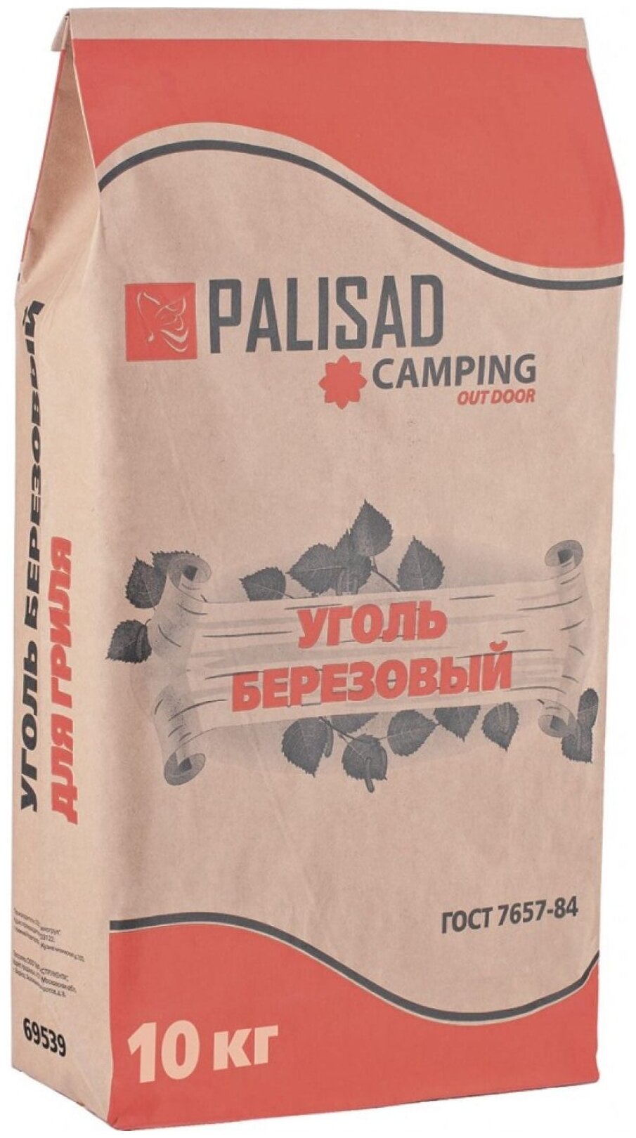 Уголь берёзовый, 10 кг, Россия Camping, PALISAD 69539 - фотография № 1