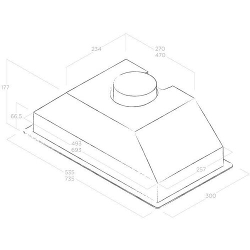 Вытяжка встраиваемая Elica Era C IXA72 нержавеющая сталь управление кнопочное 1 мотор 2532600₽