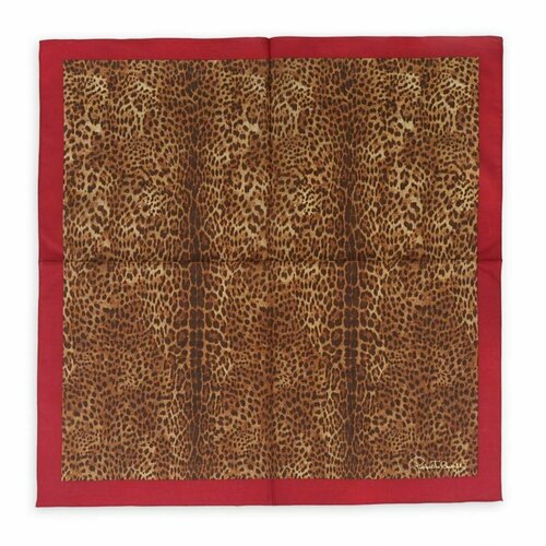 фото Платок roberto cavalli, хлопок, 53х50 см, красный