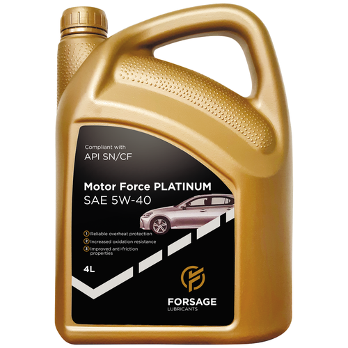 фото Синтетическое моторное масло forsage motor force platinum 5w-40, 4 л