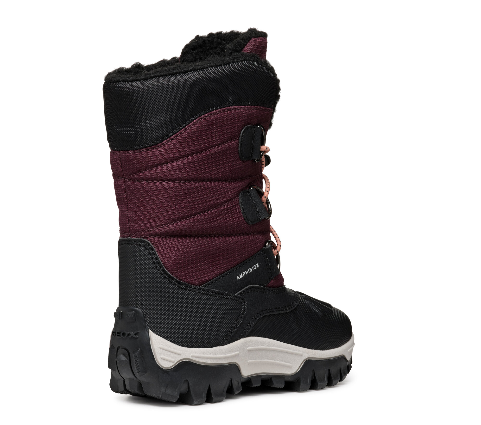 Сапоги GEOX Himalaya ABX, размер 35 EU, бордовый/черный — фото 1