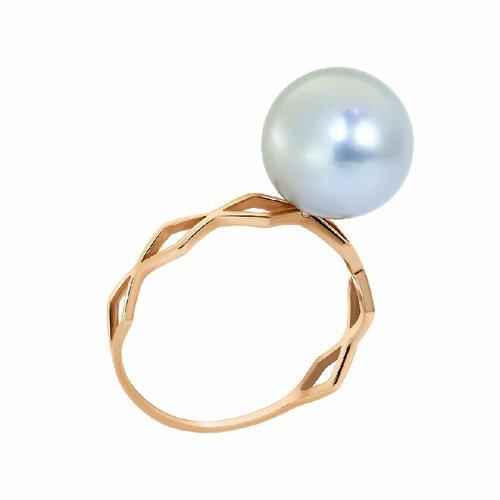 Кольцо ПримаЭксклюзив, красное золото, 585 проба, жемчуг, размер 17.5, золотой, красный