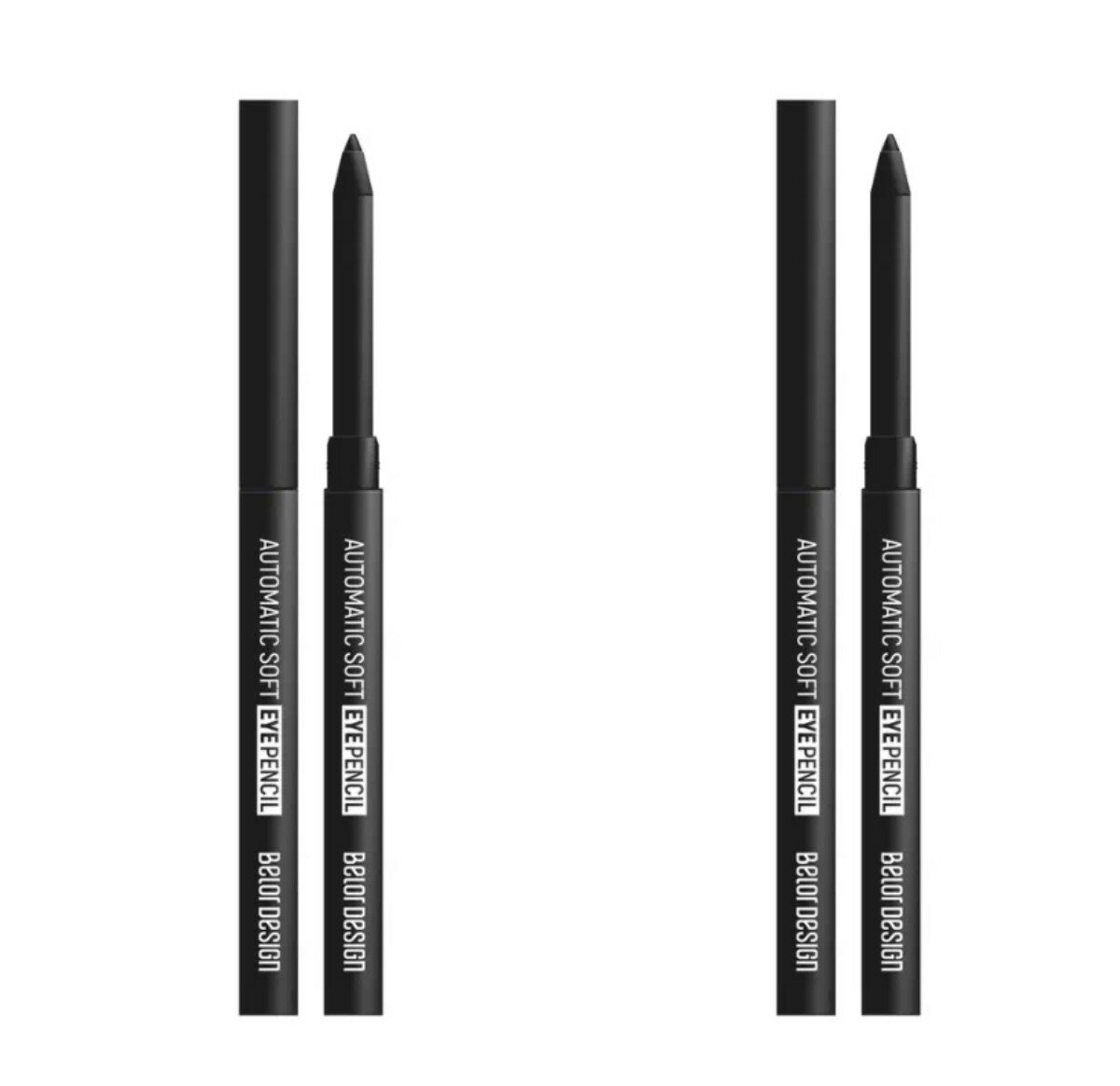 Карандаш для глаз Belor Design, Automatic Soft eye pencil, тон 301 черный, механический, 5 гр, 2 шт