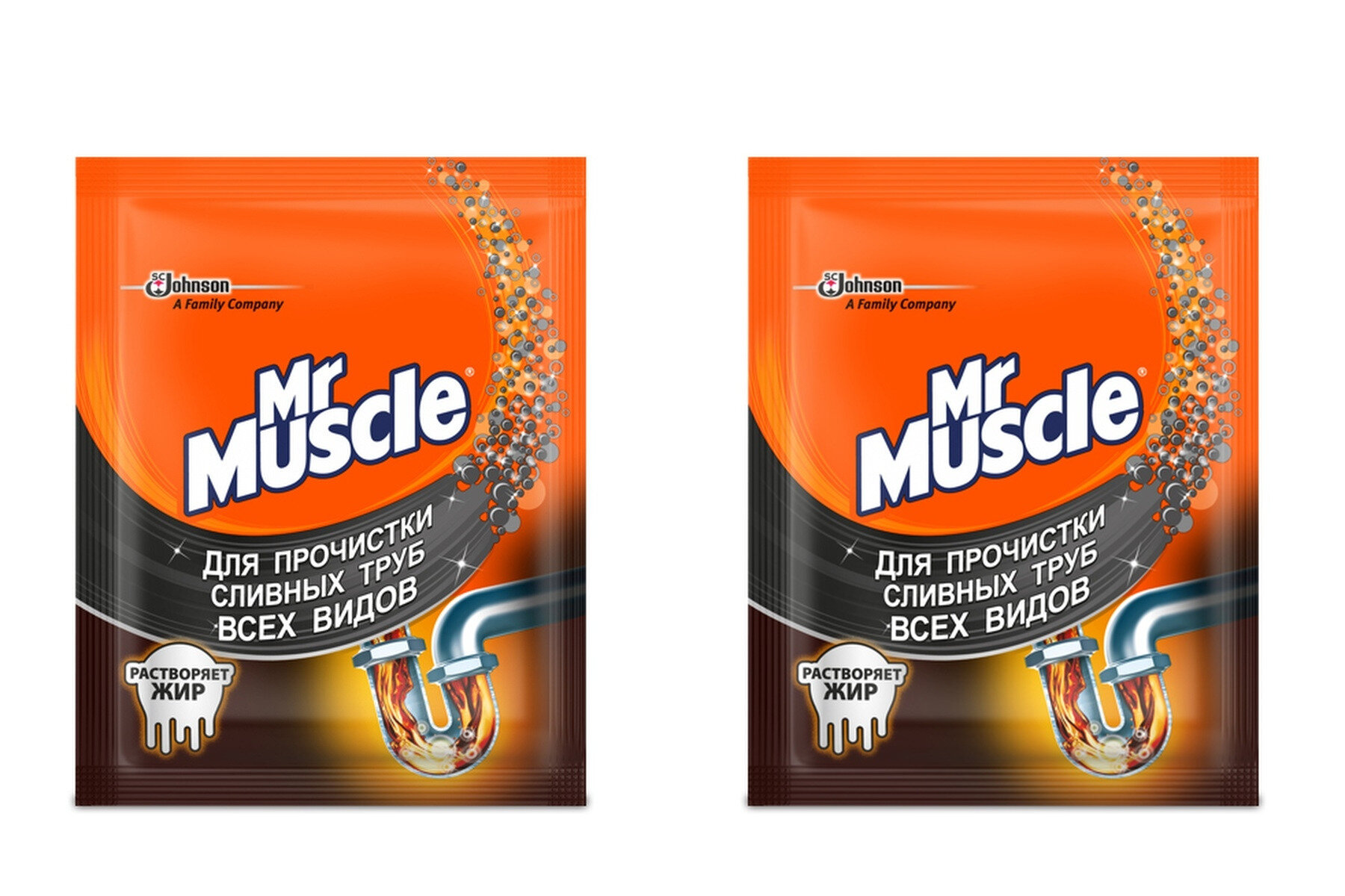 Mr. Muscle Гранулы Для прочистки труб, 70 гр, 2 шт/