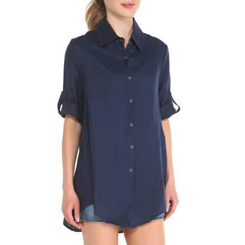 Рубашка Maison David, размер XS, темно-синий рубашка maison david размер xs темно голубой