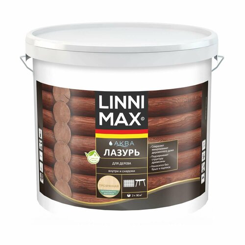 Аква лазурь для дерева Linnimax (9л) сосна