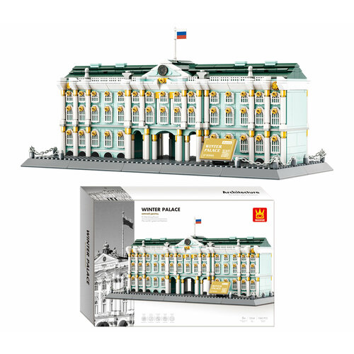 фото Конструктор легосовместимый архитектура мира, россия, санкт-петербург, зимний дворец wange