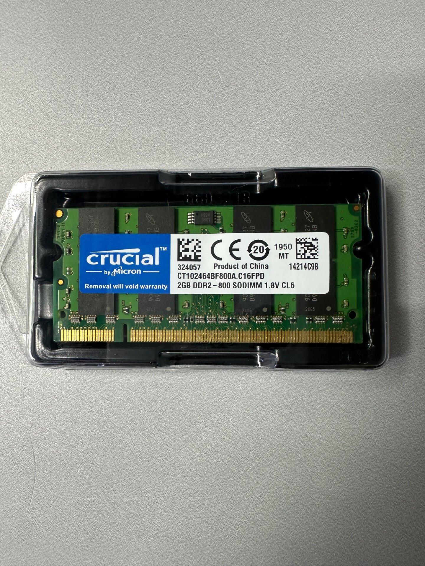 Оперативная память Crucial 2 ГБ DDR2 800 МГц SODIMM CT102464BF800A. C16FPD