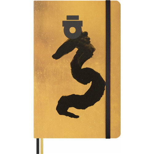 Блокнот Moleskine LIMITED EDITION YEAR OF THE DRAGON LECNYDRAGQP060ASNB 130х210мм обложка текстиль 176стр. линейка золотистый Ahn Sang Soo