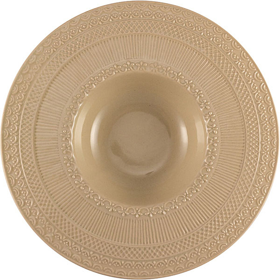 Тарелка для пасты "Skalistos" круглая, 27х27х4 см, 300 мл, бежевый, керамика, Le CoQ, LSKA034BG006270