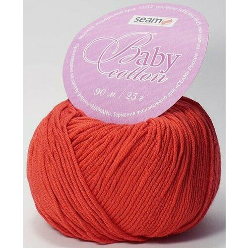 Пряжа Seam BABY COTTON 4306 красный (5 мотков)