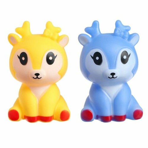 Набор резиновых игрушек для ванны Оленята 2 шт цвет Крошка Я 571₽