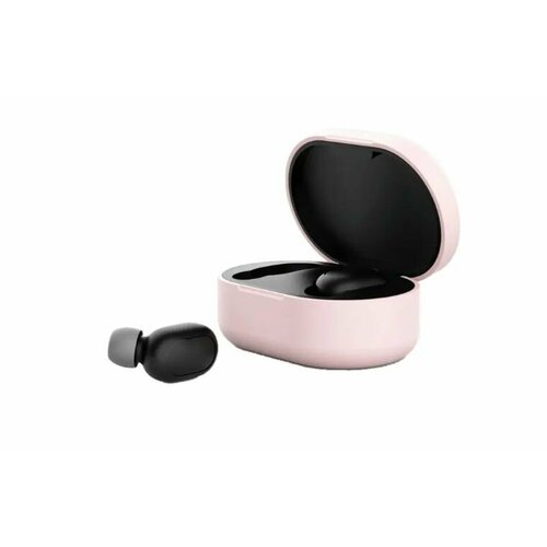 Чехол на наушники с карабином для Xiaomi Redmi Airdots светло розовый wholesale original xiaomi redmi airdots s earbuds tws wireless earphone bluetooth gaming headset with mic xiaomi airdots 2 10pcs