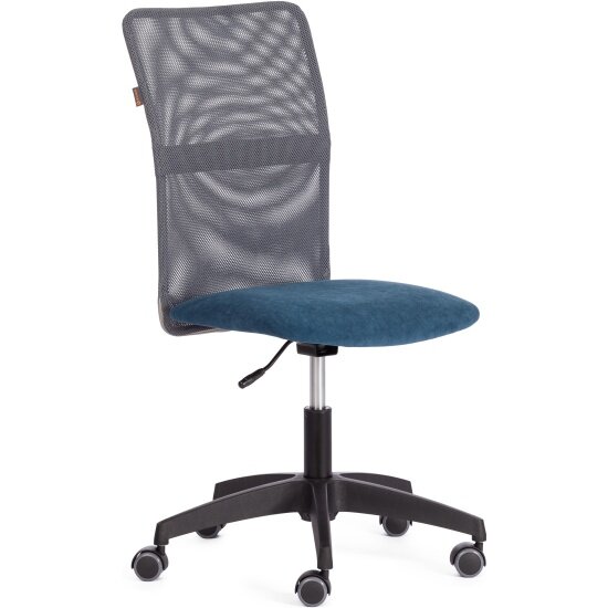 Кресло офисное Tetchair START флок/ткань, синий/серый, 32/W-12