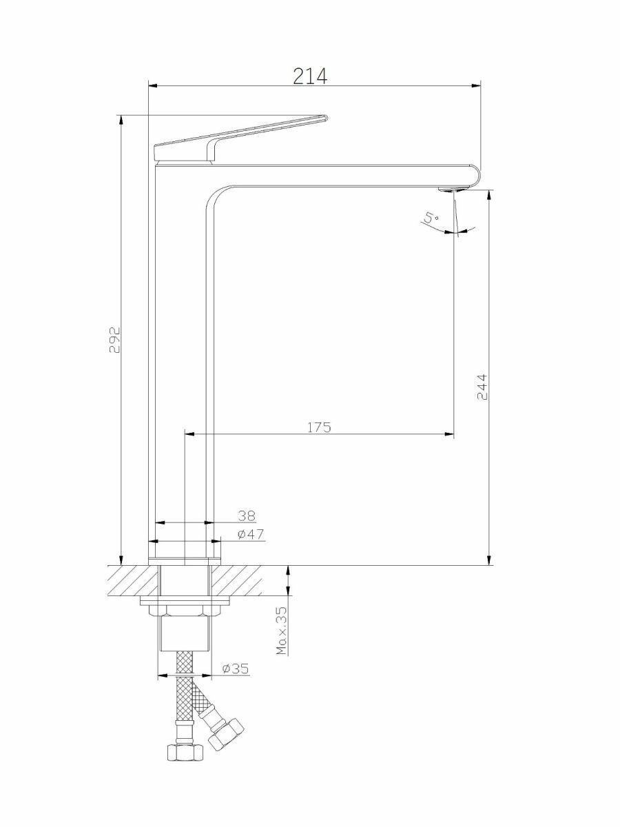 Смеситель для раковины Orange Vesper M10-021cr - фото №12