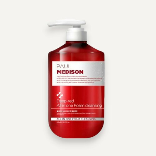 PAUL MEDISON Deep-red All in One Foam Cleansing Мультифункциональная пенка для лица и тела 510мл