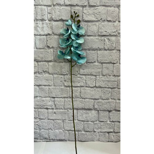 Орхидея Фаленопсис, 100см, голубая, силиконовая/Искусственные цветы