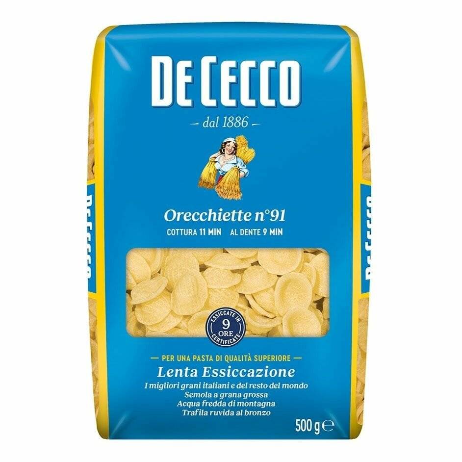 Макаронные изделия De Cecco № 91 Orecchiette 500 г