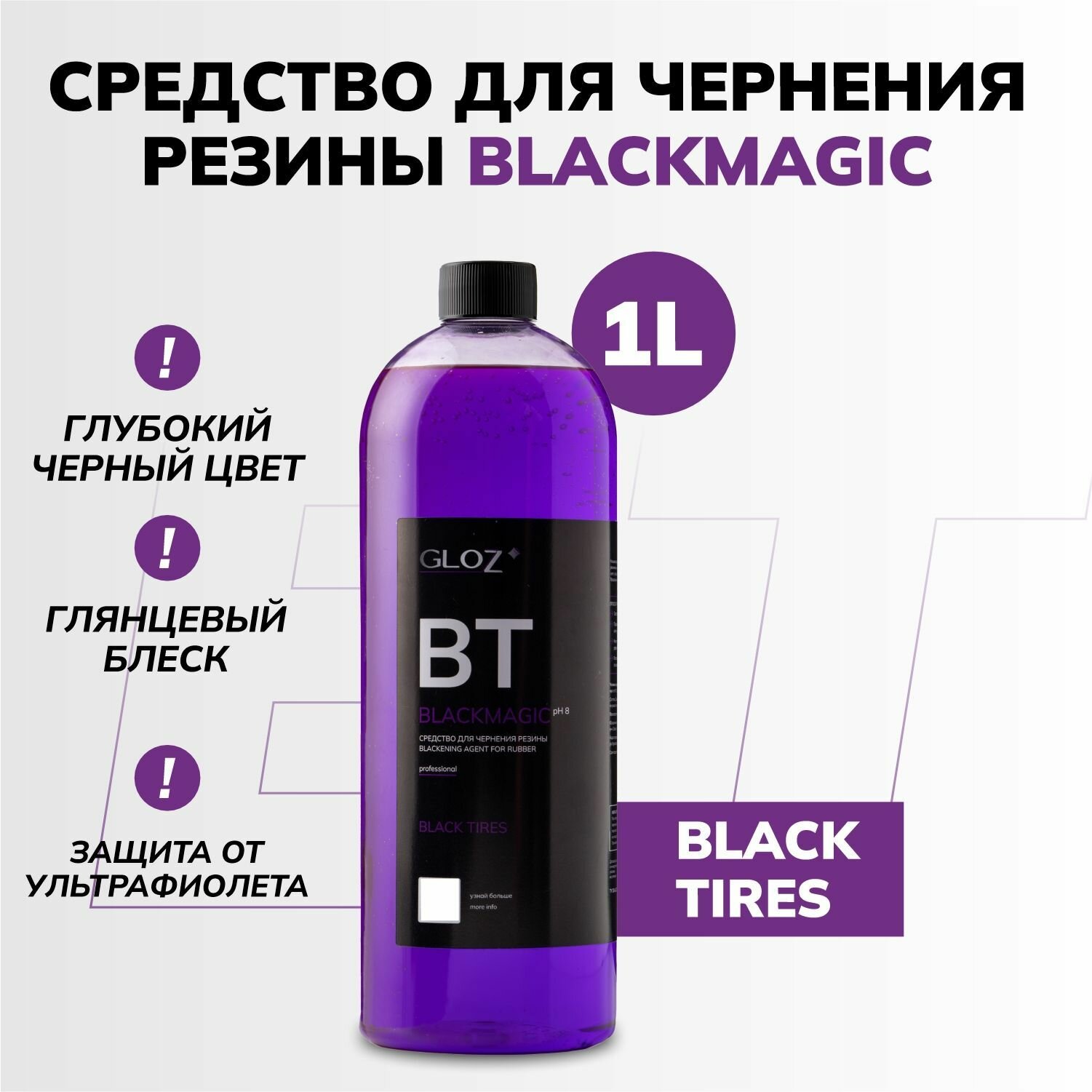 Чернитель резины GLOZ BlackMagic 1 л