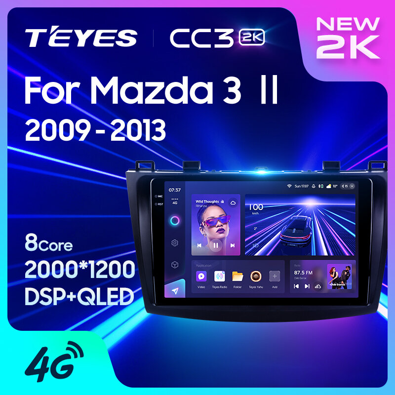 TEYES Тиайс CC3 2K Штатная магнитола For Мазда 3 2 For Mazda 3 II For Mazda3 BL 2009 - 2013 no 2 DIN GPS DVD автомагнитола android