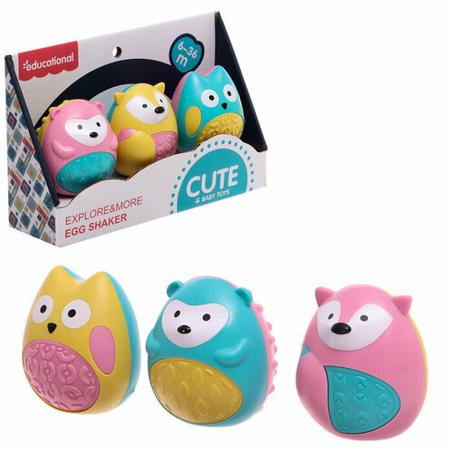 Набор погремушек Зверушки цвет микс 3 штуки 983₽