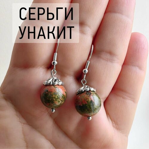 фото Серьги, черный, розовый, зеленый нет бренда