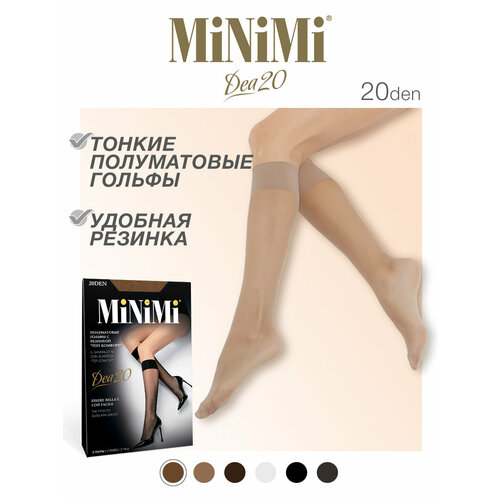 фото Гольфы minimi, комплект, 20 den, 2 пары, размер 0 (one size), daino